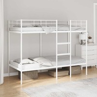 Vidaxl Etagenbett Ohne Matratze Weiß 90X190 Cm Stahl Neu