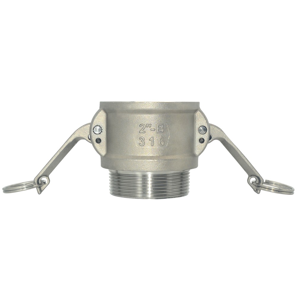2" 2 in inch Type B Camlock Female to Male NPT Stainless SS 304 Hose Fitting