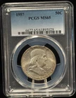 PCGS MS65 1957 United States Benjamin Franklin Half Dollar Silver Coin 50C-029