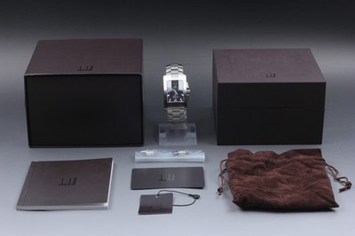 [Exc+5 w/ BOX] dunhill DUNHILLION 8033 Chronograph Black Dial Quartz Men's Watch