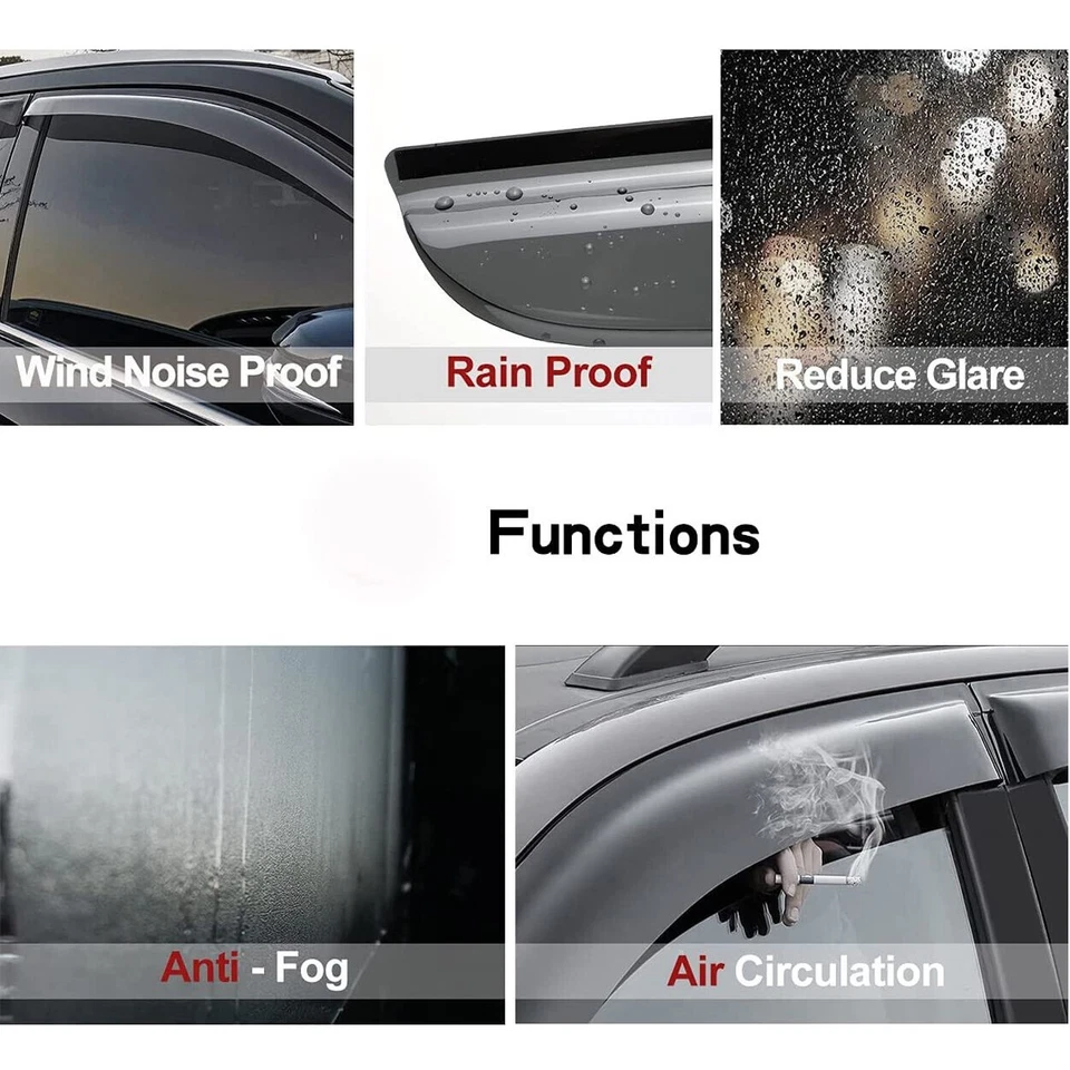 2 Piezas Para 94-05 GMC Jimmy Sonoma Chevy S10 Blazer Isuzu Hombre Visera Ventana Coche Foto 4 de 4