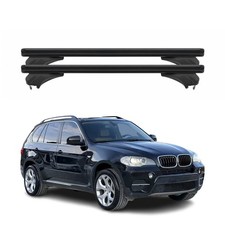 Menabo Dachträger Grundtäger für BMW X5 E70 2010-2013 Aluminium Schwarz 2 tlg