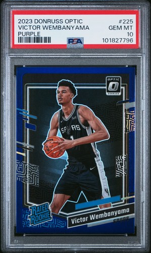 2023 PANINI DONRUSS OPTIC PURPLE #225 VICTOR WEMBANYAMA PSA 10