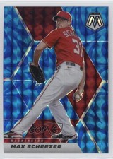 2021 Panini Mosaic Reactive Blue Mosaic Prizm Max Scherzer #126 2u3
