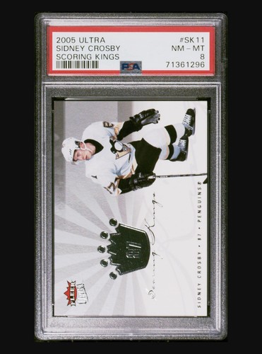 2005-06 Fleer Ultra #SK11 Sidney Crosby Scoring Kings Rookie Pens PSA 8 NM-MT