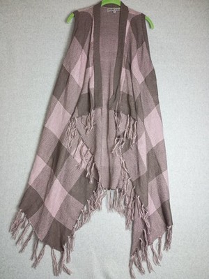 Absolutely Famous Sweater Vest, Women's, Size XL, Pink & Brown, Brand-New
