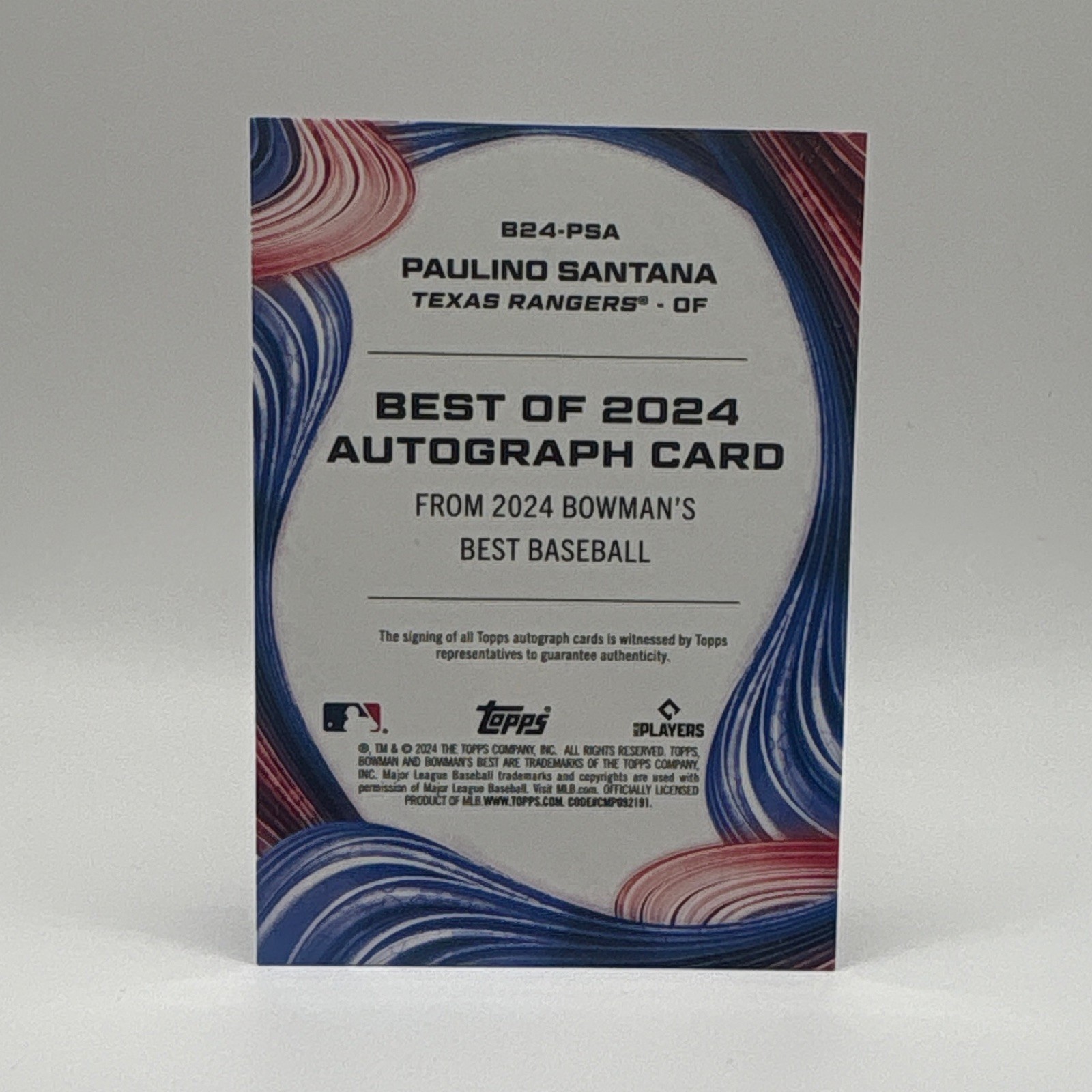2024 Bowman's Best Best of 2024 Autographs Paulino Santana RC Auto #B24-PSA view 2