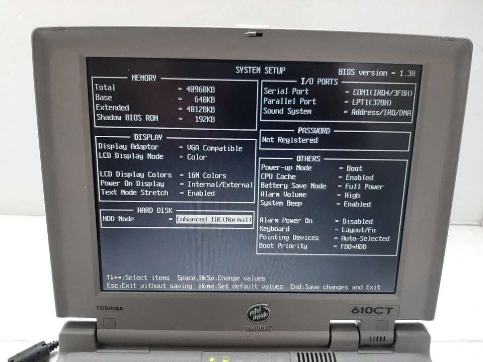 Portátil Toshiba Portege 610CT Vintage 40 MB RAM ¡SIN HDD BOTAS! #97 Foto 2 de 4