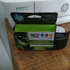Genuine HP 902 Cyan Magenta Yellow 3PK Ink Cartridges OfficeJet Open box