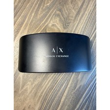 Armani Exchange Sunglasses Case Black Hard Shell Clamshell Logo
