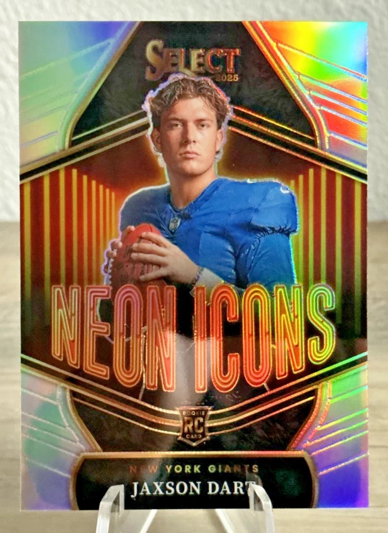 2025 Panini Select JAXSON DART Silver Neon Icons #18 NY Giants RC