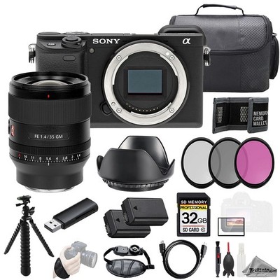 Sony Alpha a6400 + FE 35mm f/1.4 GM Lens +32GB + Ext Bat+ 3 PC Filter- Kit