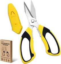 8 Inch Utility Scissors for Kitchen, Office, Craft  DIY   Heavy Duty Stainless