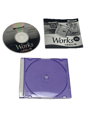 Microsoft Works Version 4.5 & Money 98 CD Rom Disc for Windows
