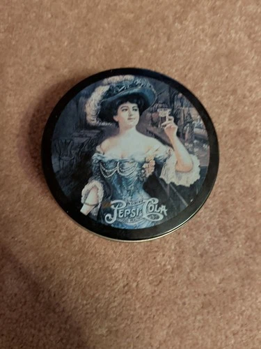 Vintage Pepsi Cola Tin Holding 6 Cork Backed Drink Coasters