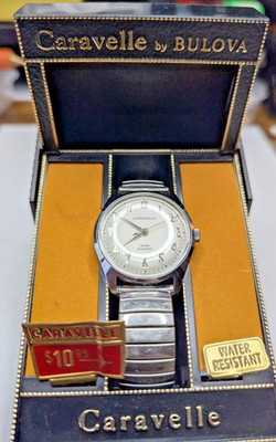 Vintage 1969 M9 Caravelle by Bulova Men's Watch 11DP Manual 7 Jewel - Runs Well