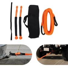 30580lbs Towing Ropes Elasticity Recovery Rope Road Recovery Kit w/ Shackles