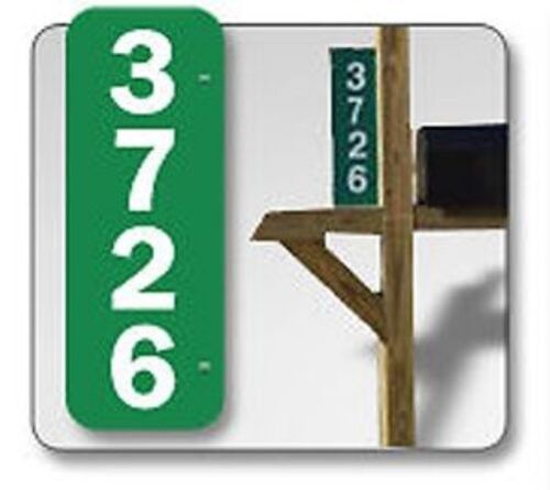 Reflective Green Address Sign Kit Plaque House Number Set 911 Safety Hi Viz - Picture 1 of 2