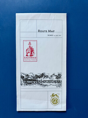 Eastern & Oriental Express Route Map, Scale 1:4,400,000 - Venice Simplon England