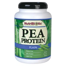 NutriBiotic Pea Protein, Plain 21 oz Vegan, Free of GMOs, Pesticides and Gluten
