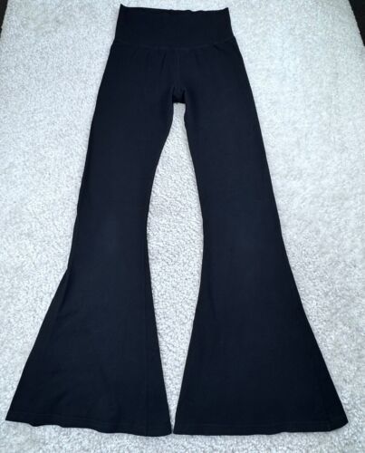 Brandy Melville Aaliyah Flare Wide Legging Pant 32" Inseam Black Womens Small - Picture 1 of 8