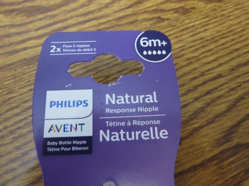 (2) 2-pack Philips AVENT 6m+ Natural Response Nipple 2x Flow 4 total Nipples - Picture 4 of 5