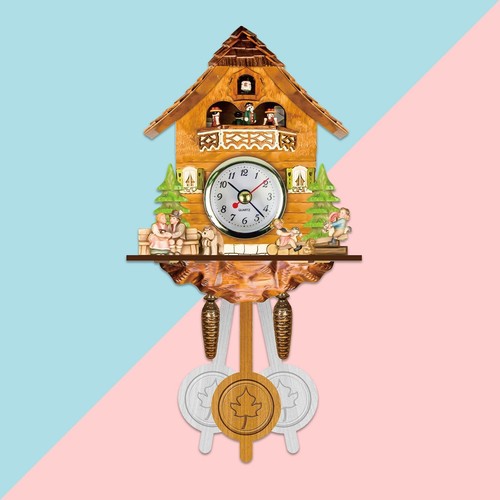 Black-Forest Cuckoo Clock Cuckoo Wall Clock With Moving Train Home Decor Clocks - Picture 6 of 33