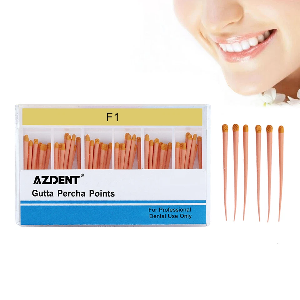 AZDENT Dental Endodoncia Gutta Percha Punto Cónico F1, F2, F3/0.02/0.04/0.06 15-40# Foto 3 de 4