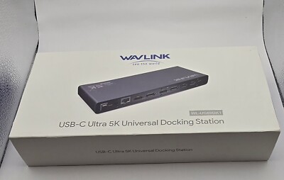Wavlink WL-UG69DK1 USB-C Ultra 5K Universal Docking Station - Black - New
