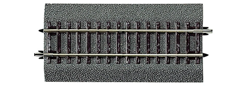 42511 Roco Rail droit diagonale Dg1 mm 119 avec Lest et Trav. en bois
