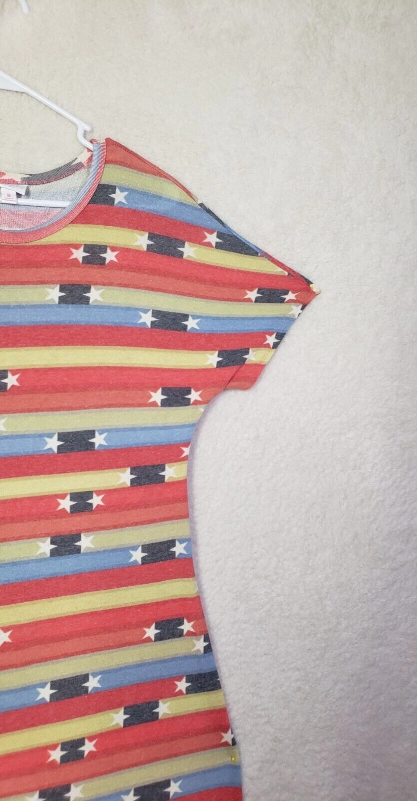 PALM ANGELS Abito donna LulaRoe rosa medio a righe misto cotone manica corta aderente svasato max