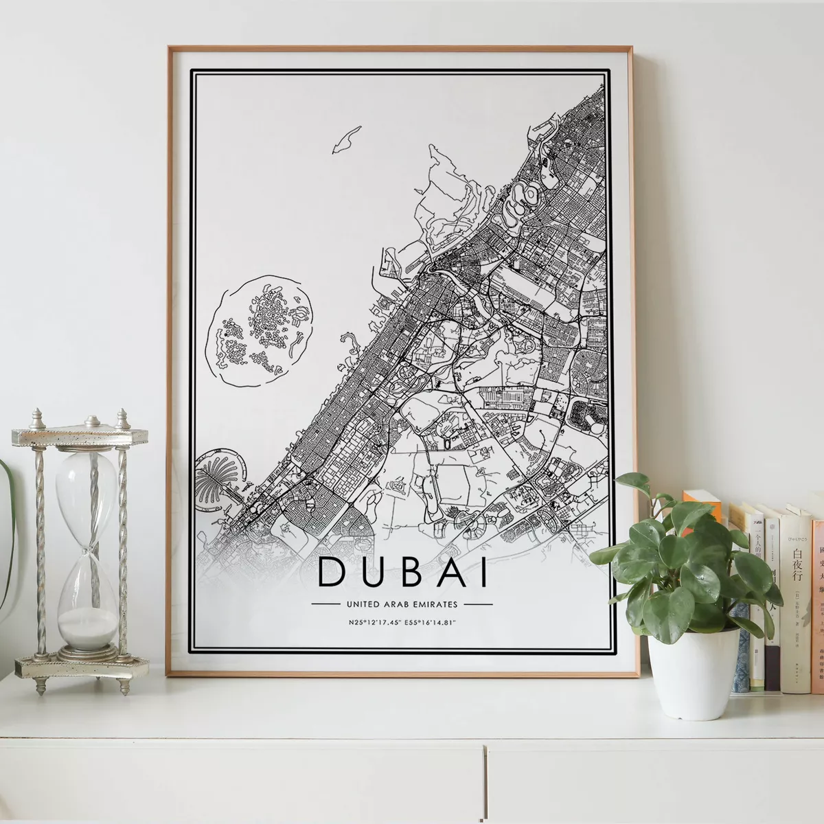 Dubai - UAE Lines Map Wall Art Poster Print. Great Home Decor | eBay