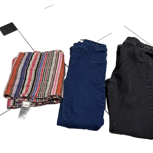 Lot Of 2 Girls levis pull on jeggings Black And Navy Size 12 Free Scarf PreOwned - Picture 4 of 4