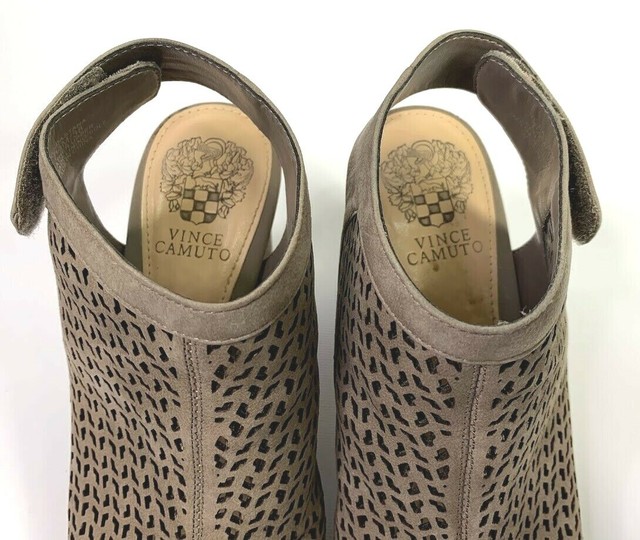 Vince Camuto Dastana Vanilla Perf Leather High Heel Bootie Sandals 5 M for sale online | eBay