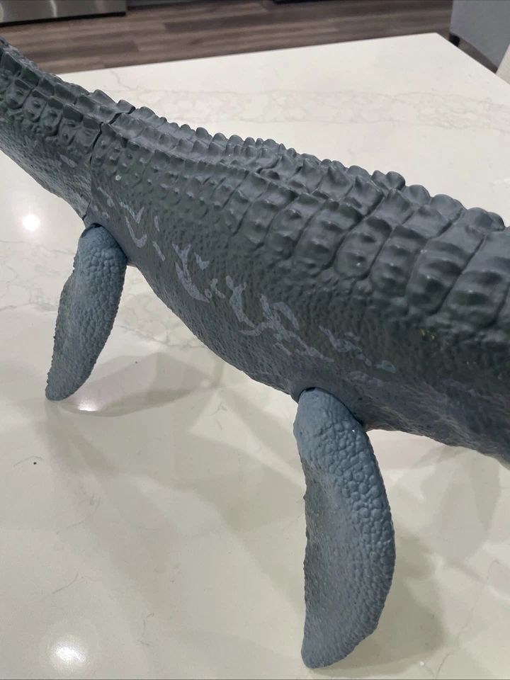 Jurassic World Mosasaurus Jurassic Park Dinosaur Figure Toy 2017 Mattel Big 28" - Image 3 of 4
