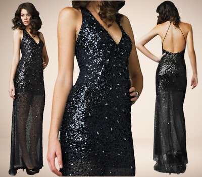 basix black dress Black Mini Dress with Fringe and Sequins XXS / 0 / Black main image 0