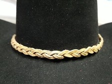 BRAIDED Tan HATBAND Genuine LEATHER for Western Cowboy Cowgirl Hats Hat Band