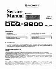 Pioneer Vintage Component  Service MANUAL DEQ 9200....... KEX CDX KEH DEH DEX...
