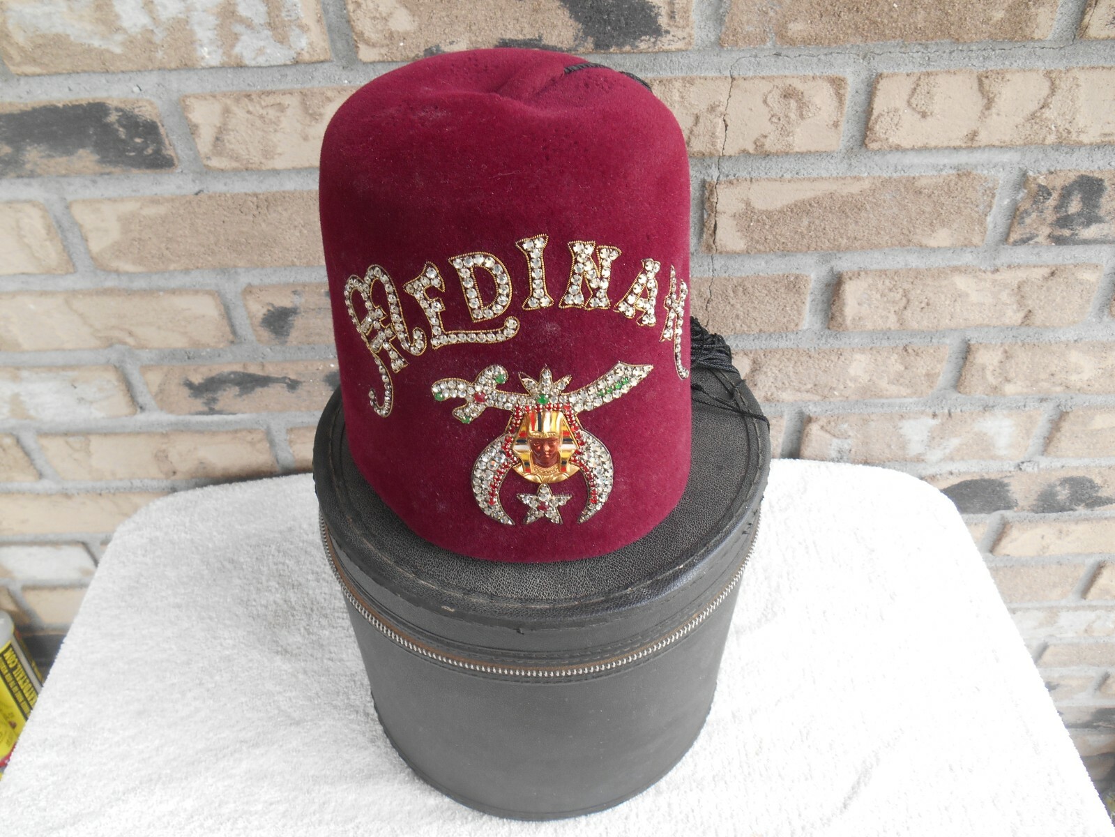 Vintage Shriners Masonic Medinah Shrine Club Fez Hat GEMSTONES MADE IN ITALY eBay