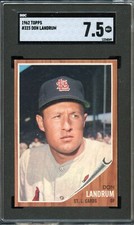 SGC BB - 1962 Topps - #323 - Don Landrum - SGC 7.5 - NM+