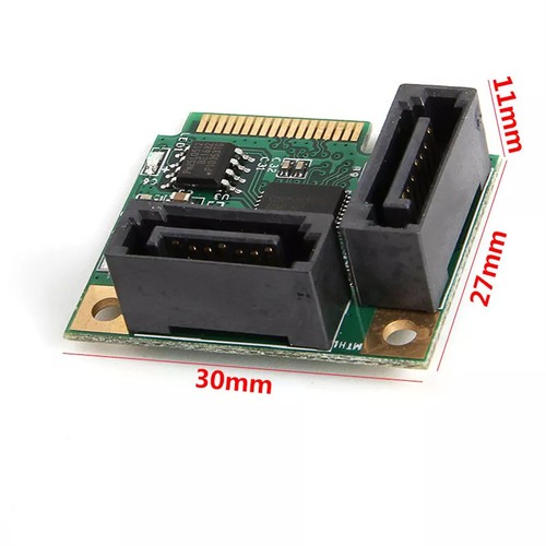 Mini PCI-Express to 2 Ports SATA 3.0 6Gb/s with Expansion Card Single Chip - Afbeelding 4 van 7