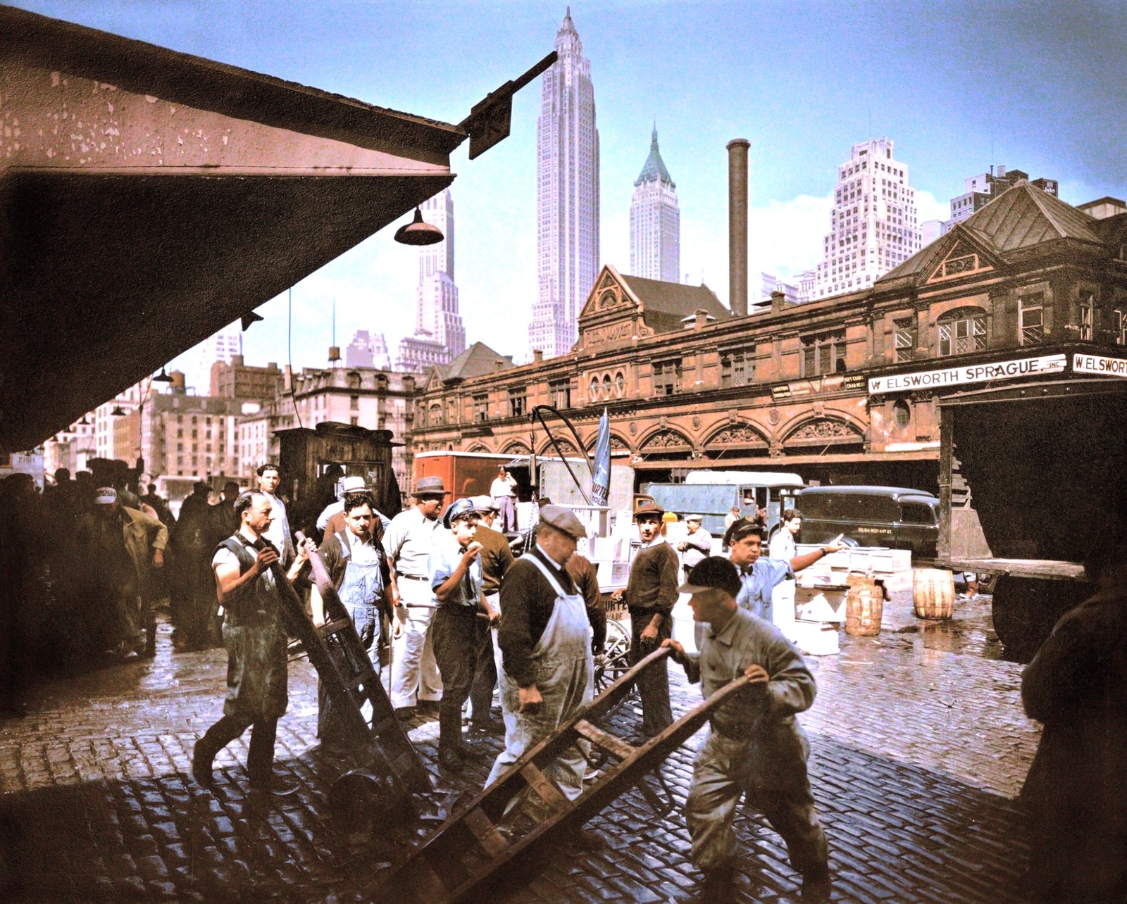 1936 NEW YORK Fulton Fish Market 8.5X11 Photo eBay