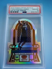 2019-20 Crown Royale Air to the Throne Gold Zion Lebron James /99 PSA GEM MT 10