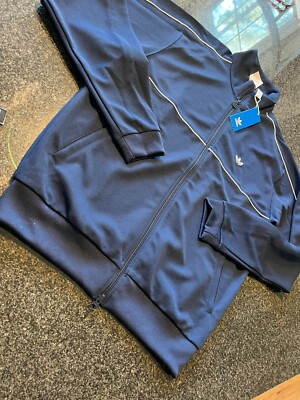 ウォーキング・ランニングウェア adidas Track Jacket/NAVY Adidas Track Jacket Full Zip Waist String Blue Black Mens