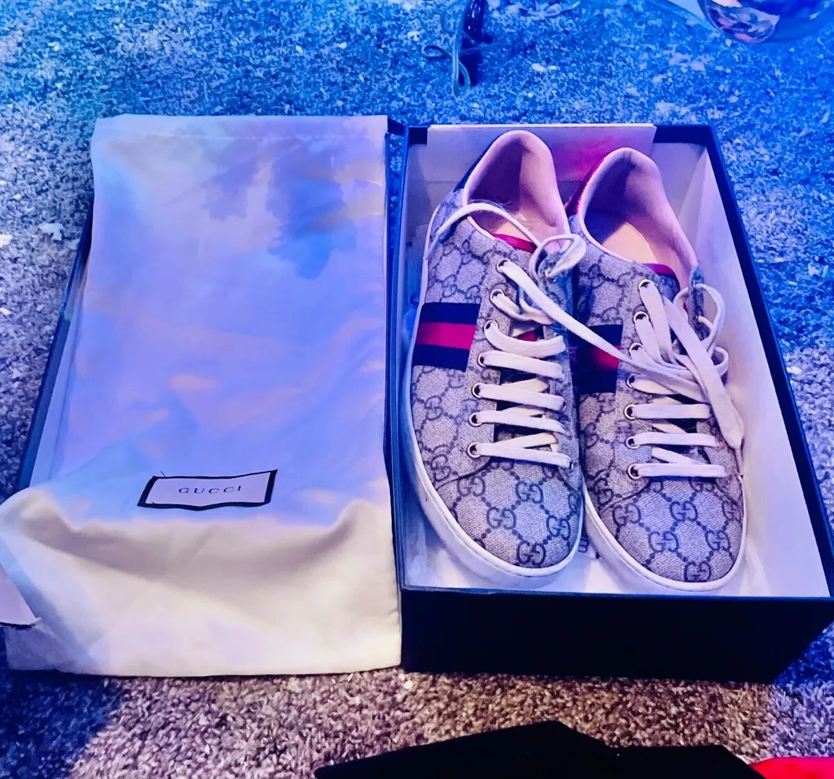 Baskets Gucci GG Supreme marron monogramme