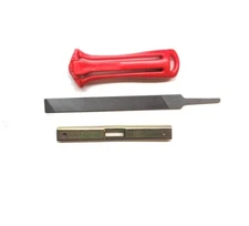 Chainsaw raker filing kit - 6" flat file  - premium handle - .025 gauge tool