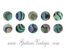 Lot de 10 pastilles de nacre Abalone style Fender Stratocaster Deluxe