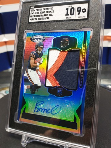 2024 Certified Freshman Fabric Rome Odunze Blue /99 Rookie Patch RPA RC 3 color - Picture 4 of 7