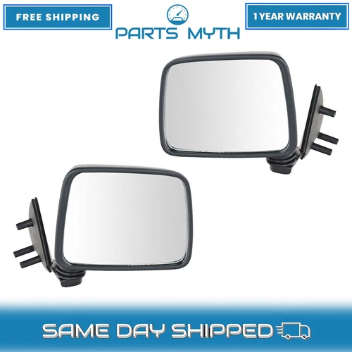 New Manual Side View Mirror Left/Right Pair Set For 1987-2004 Nissan D21