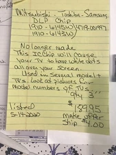 DLP. Chip 1910-6145W/1910-6143W  Make Offer! Price Reduced AGAIN!!! 